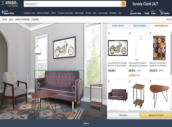 Technoretail - Introdotta da Amazon Showroom una nuova funzionalità per migliorare la shopping experience on line di arredamento 