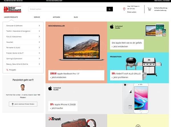 Technoretail - Operativo il nuovo store on line del retailer svizzero Interdiscount 
