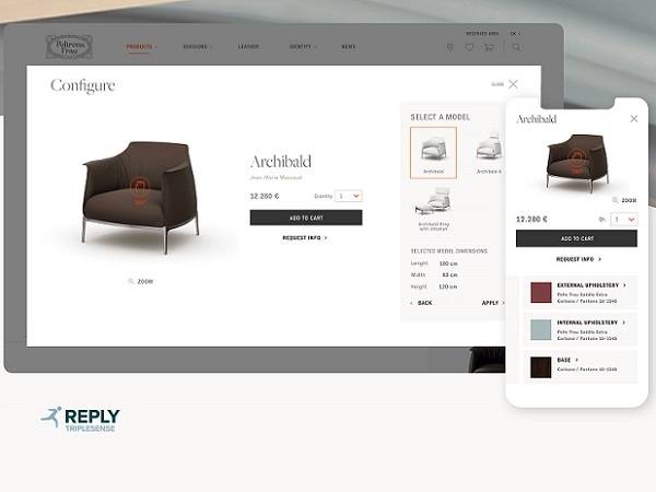 Technoretail - Con il supporto di Triplesense Reply, attivato da Poltrona Frau il nuovo e-shop 