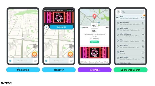 Technoretail - Waze guida gli utenti alla scoperta dei saldi estivi degli store KIKO Milano 