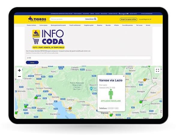 Technoretail - Per la Fase 2, Tigros attiva Info Coda, il servizio che fa risparmiare tempo ai consumatori 