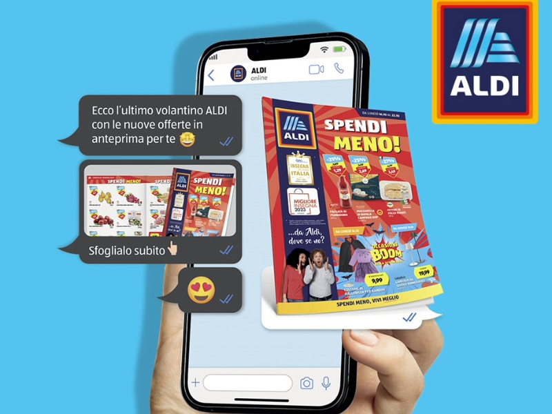 Technoretail - Aldi porta il volantino digitale su WhatsApp 