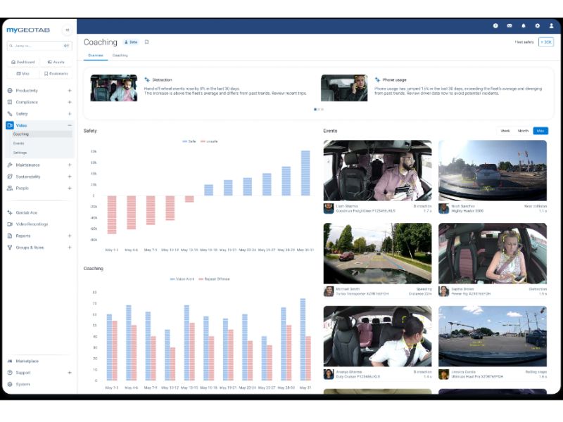 Technoretail - Geotab lancia la dash cam con AI che aiuta gli autisti in tempo reale 