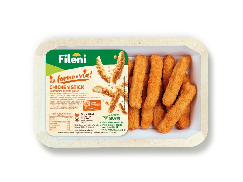 Technoretail - Fileni: nuova linea di snack panati con vassoio direttamente in forno 