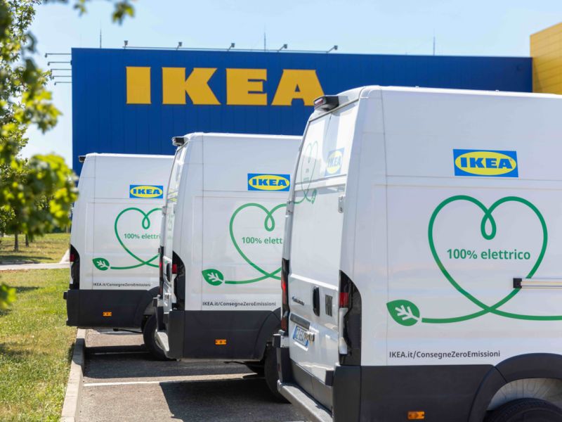 Technoretail - Ikea Italia accelera sull&rsquo;elettrico e investe oltre &euro; 11 mln all&rsquo;anno 