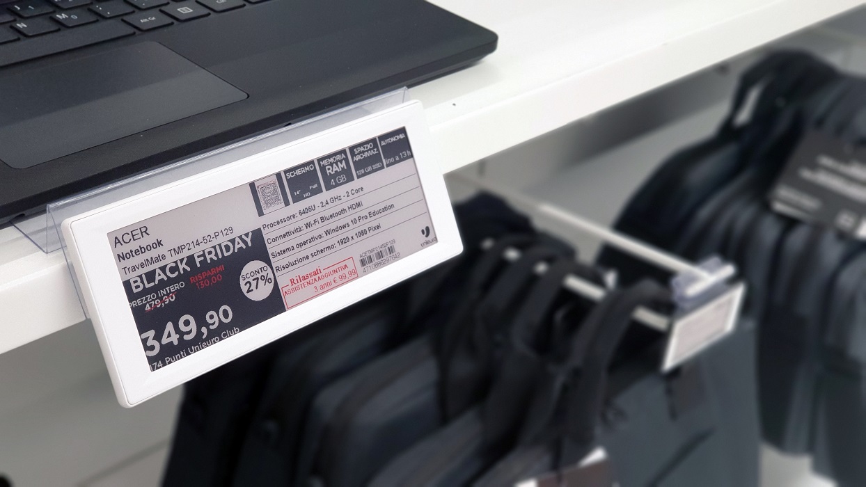 Technoretail - Etichette elettroniche intelligenti e piattaforma IoT migliorano l'efficienza di Unieuro 